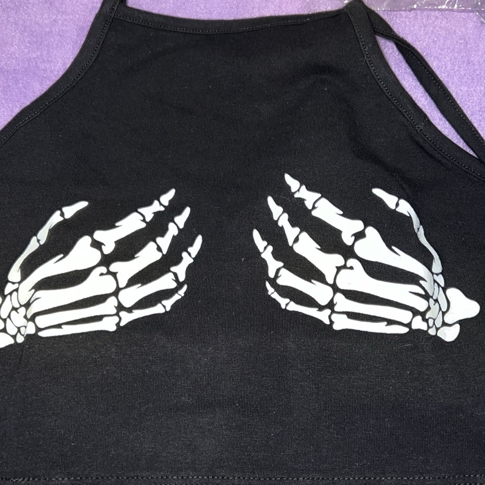 NWT Glow in the dark Halter Crop Top